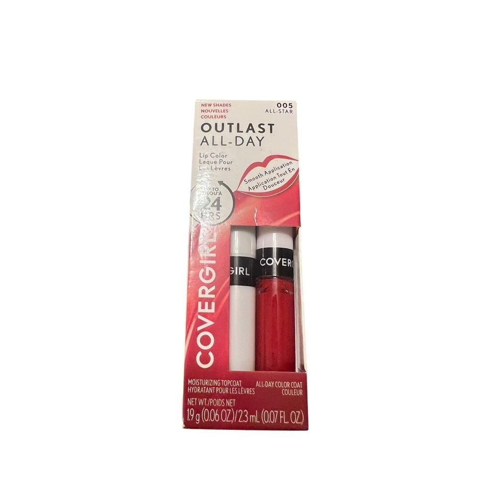 COVERGIRL Outlast All Day Lip Color 005 All Star Red Moisturizing Topcoat